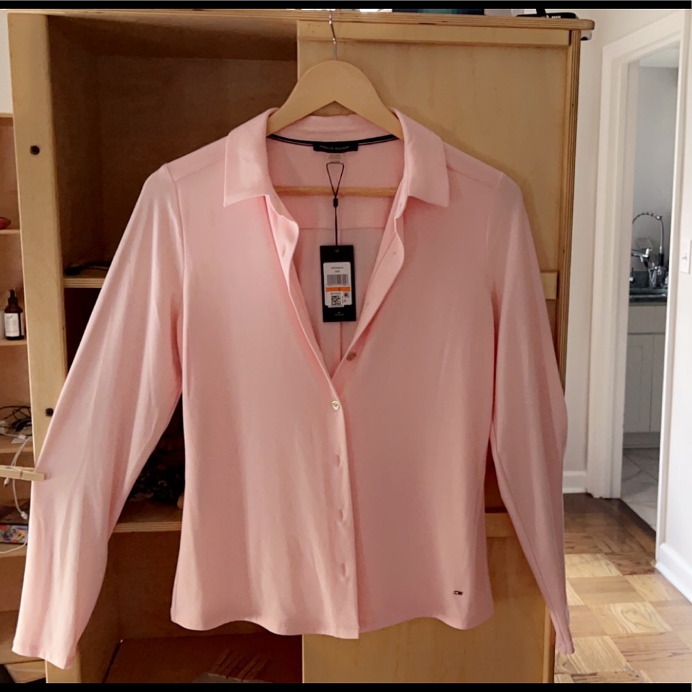 Tommy Hilfiger pink button up